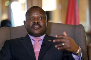 President Pierre Nkurunziza, in power since 2005, is expected to run for a third term in office despite opponents' claims that this would violate Burundi's constitution (AFP Photo/Francois Guillot)