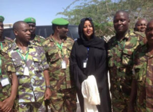 CS Amina with KDF troops in Somalia.