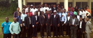 PDP-USA STEM Team with staff and students of Obong University Nigeria during the presentation of the partnership program between Alabama A&M University USA and Obong University Undergraduates. Program is aimed at promoting bilateral learning relationship between Nigeria Universities and United States