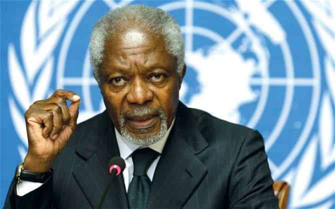 Former U.N Secretary General Kofi Anan speaks on recent terror attack in Nigeria and France. Photo: Reuters
