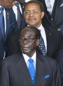 Robert Mugabe, president of Zimbabwe, is seen at the opening ceremony of the 24th Heads of State meeting at the African Union in Ethiopian capital Addis Ababa, on January 30, 2015 (AFP Photo/Zacharias Abubeker) 