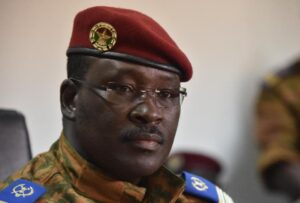 A picture taken on November 6, 2014 shows Burkina Faso's Prime Minister Isaac Zida during a press conference in Ouagadougou (AFP Photo/Issouf Sanogo) 