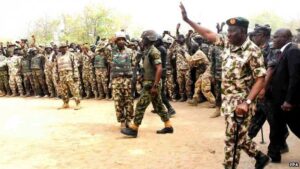 President Goodluck Jonathan visits troops