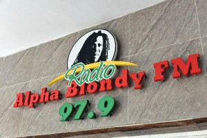 The Alpha Blondy FM radio station is located on the top floor of a small shopping arcade in Abidjan (AFP Photo/Sia Kambou)