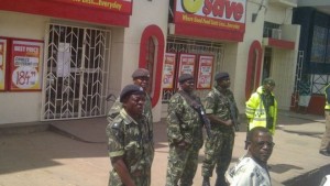 South African shops in Blantyre were under heavy security