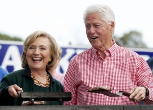 Former US Secretary of State Hillary Clinton and her husband former US President Bill Clinton. The former President and his daughter Chelsea are set to tour Kenya. (Photo:Reuters)