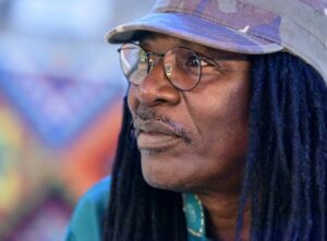 Ivorian reggae legend, Alpha Blondy, pictured during an interview at his radio station Alpha Blondy FM, in Abidjan (AFP Photo/Sia Kambou)