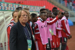 Congo Brazzaville coach Claude le Roy (left) accuses Ghana of fielding over-age footballers in a 1-0 Rio Olympic Games qualifying victory (AFP Photo/Khaled Desouki)