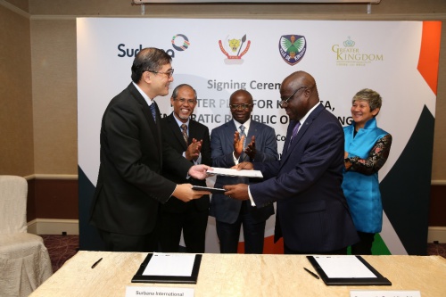 he signatories are Mr Pang Yee Ean, CEO, Surbana International Consultants and Mr Robert Luzolanu Mavema, Provincial Minister of the Plan, Budget, Public Works and Infrastrucure, Democratic Republic of the Congo. Witnesses are Mr Masagos Zulkifli, Minister in PMO and Second Minister for Home Affairs and Foreign Affairs, His Excellency Mr Andre Kimbuta, Governor of Kinshasa and Ms Elim Chew, Chairperson of Greater Kingdom Ltd.