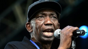 Thomas Mapfumo performs on stage during Live 8, Africa Calling, in 2005. Matt Cardy/Getty Images