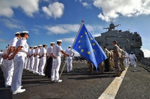 Dutch warship The Johan de Witt used by the European Naval Force (EUNAVFOR), pictured at the French military base in Djibouti on May 5, 2015 as part of the fight against piracy from neighbouring Somalia (AFP Photo/Carl de Souza)