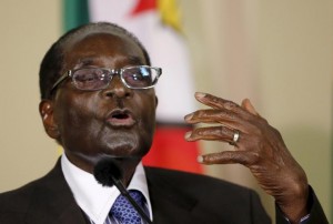 Zimbabwe's President Robert Mugabe speaks during a press briefing on April 8, 2015. A proposal from Zimbabwe's government to make Chinese compulsory in state schools has sparked debate. Reuters/Siphiwe Sibeko