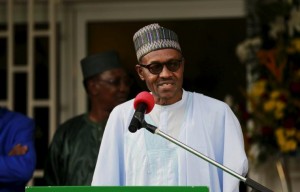 Nigeria's President Muhammadu Buhari speaks during a news conference after the Summit of Heads of State and Government of The Lake Chad Basin Commission in Abuja, Nigeria, on June 11, 2015. Reuters/Afolabi Sotunde