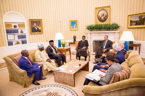 Buhari and USA President meeting at the White House.Picture credit Sahara Reporters