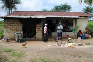 The home of 17-year-old Abraham Memaigar, one of two persons confirmed to be infected with the Ebola virus, is seen in Nedowein, Liberia, July 1, 2015. Liberia confirmed on Wednesday it had at least two cases of Ebola, nearly two months after the West African country worst hit by the disease had been declared free of it. Liberian authorities were monitoring more than 100 people to contain a new outbreak after the body of Memaigar tested positive for the virus on Sunday in Margibi County, a rural area about 30 miles from the capital. REUTERS/James Giahyue TPX IMAGES OF THE DAY 