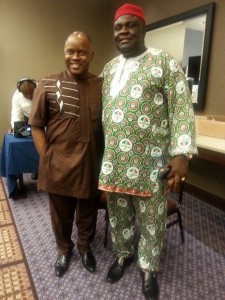 Dr Molokwu with Dr Elijah Akpan Executive Chairman of the Akwa Ibom Investment Corporation