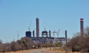 The Medupi station seen under construction on October 7, 2011, outside the northern South African town of Lephalale (AFP Photo/Alexander Joe)