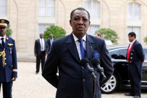 Chad's President Idriss Deby, pictured in Paris on May 14, 2015, declared that efforts to combat neighbouring Nigeria's Boko Haram jihadists had succeeded in "decapitating" the group (AFP Photo/Francois Guillot) 