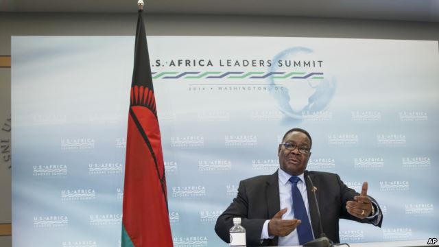 FILE - Malawi's President Peter Mutharika, August 2015.