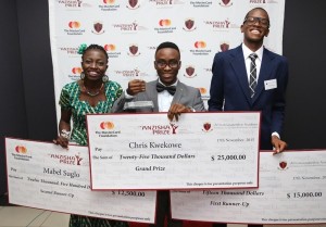 Nigerian job placement technology entrepreneur wins Anzisha 2015 Grand Prize for African youth entrepreneurship