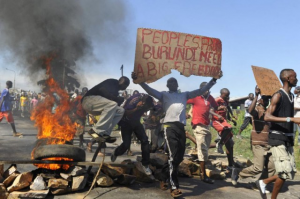 Protests against President Pierre Nkurunziza. Photo: AFP