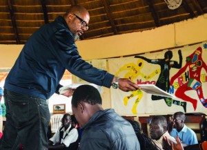 Forest Whitaker Peace and Developpement workshop at Hope North, june 20, 2014, Uganda.