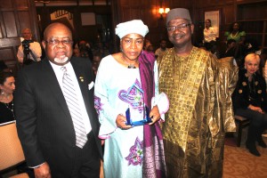 Ambassadors Joseph Smith of Ghana and Tiena Coulibaly of Mali with Prof Alidou