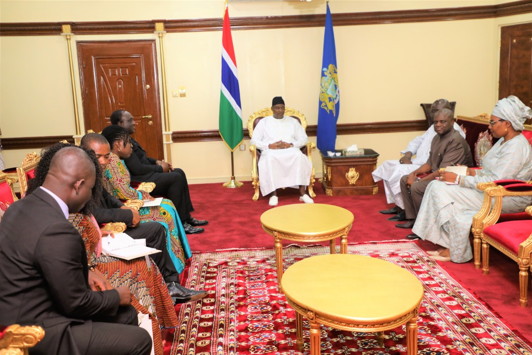 President Barrow with the delegation from Ghana