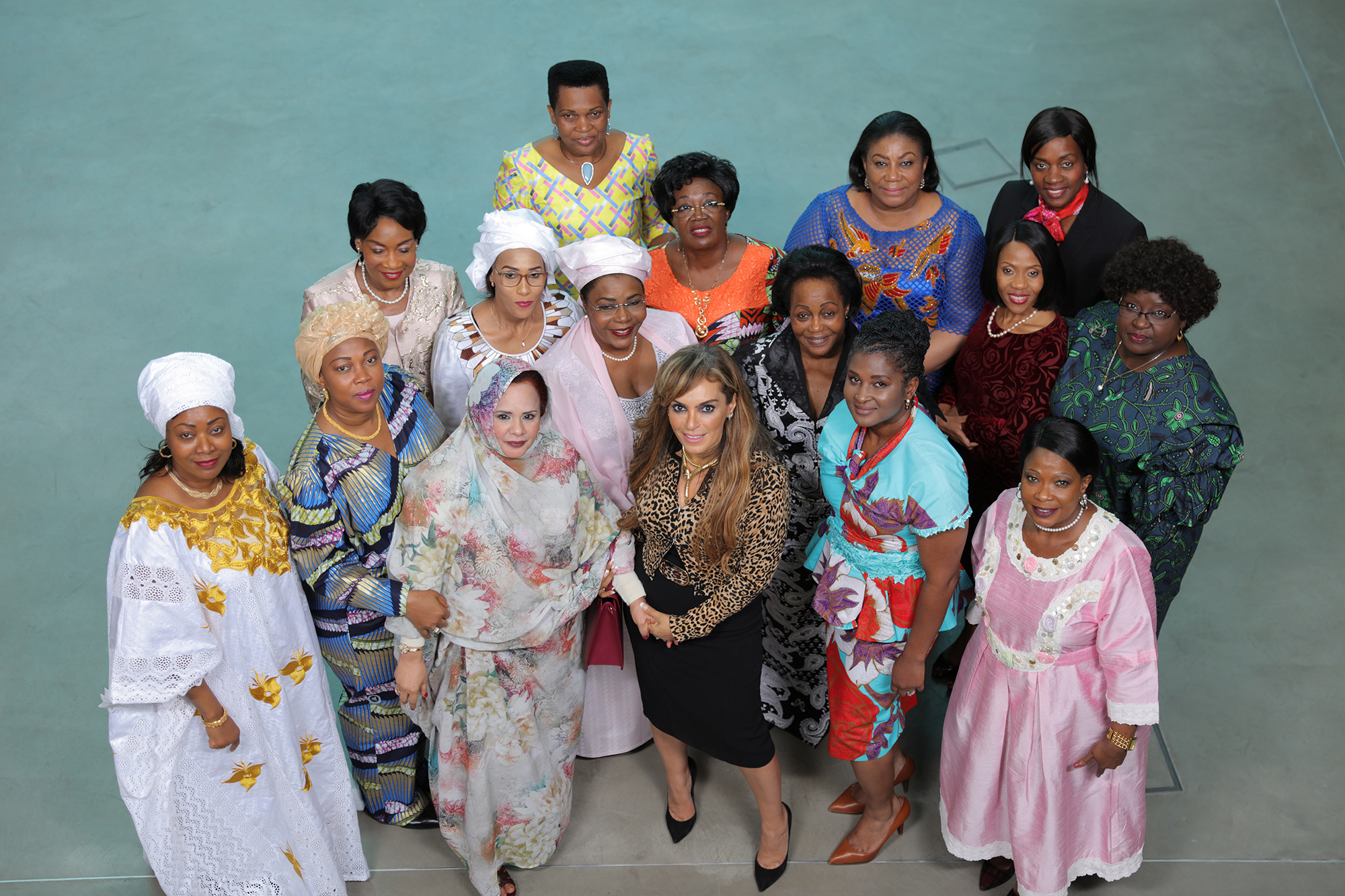 Dr. Rasha Kelej, CEO of Merck Foundation with H.E. First Ladies of Burundi, Guinea Conakry, Sierra Leone, Gambia, Niger, Malawi, Mozambique, Zimbabwe, Central African Republic, Congo Brazzaville, Ghana, Namibia, Botswana, Liberia and Former First Lady of Mauritania.
