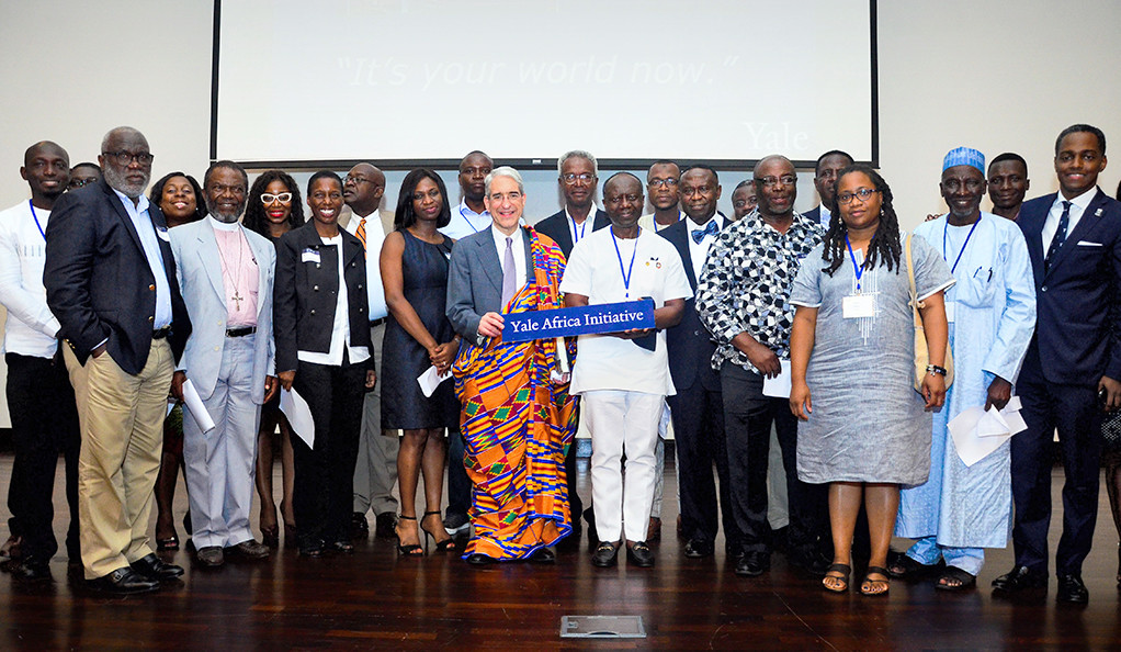 President Salovey during his previous trip to Africa in 2018 when he visited university partners in Ghana and Kenya.Photo credit Yale