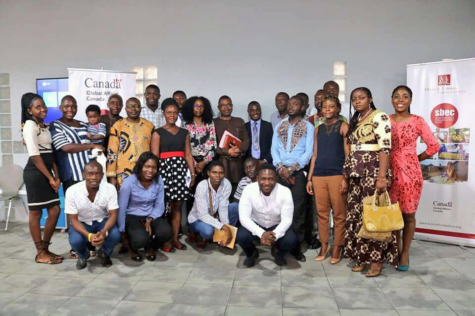 Participants and panelists at the conclusion of the 2020 Small Business and Entrepreneurship Networking Forum organized by SBEC