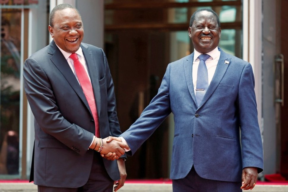 President Uhuru Kenyatta and opposition leader Raila Odinga have been moving in sync since the famous handshake. The playbook could help leaders in other African countries to diffuse political tensions, says Samuel Omwenga. Photo credit REUTERS/Thomas Mukoya/