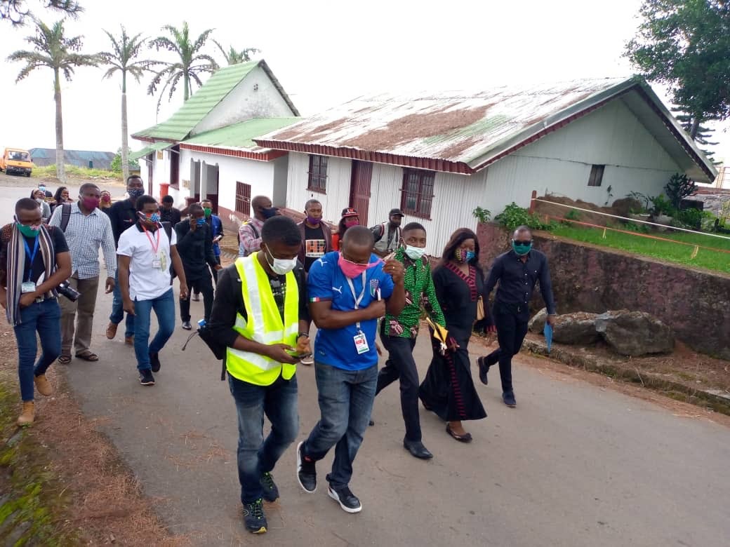 This group of journalists met with South West Governor, Bernard Okalia Bilai to demand whereabout of Samuel Wazizi after it was rumored that he had died in detention