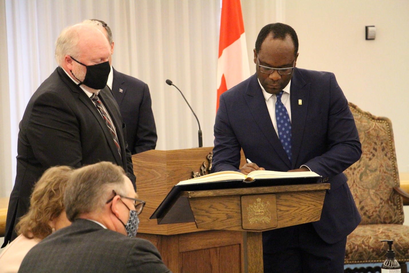 Kaycee Madu during his swearing in ceremony