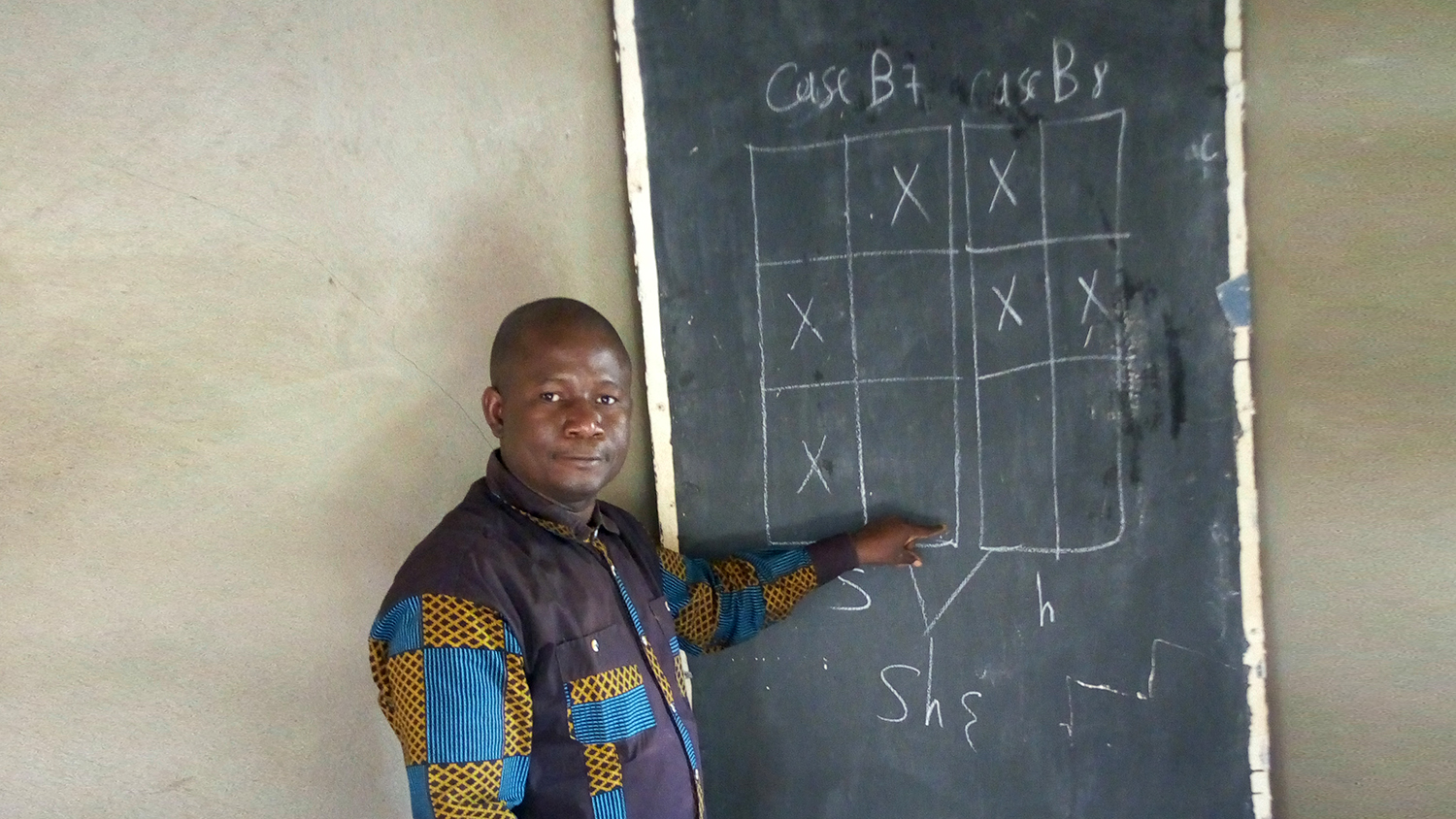 Dr Issiaka Ballo developing braille in Mali. Photo Credit Sightsavers